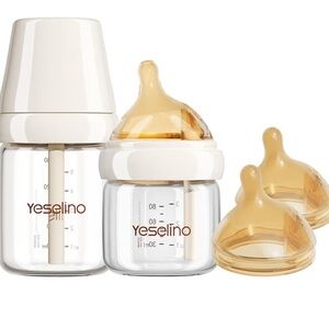 Yeselino WeaniNG Bottle Set with Extra Nipples 80ML+160mL New in Box